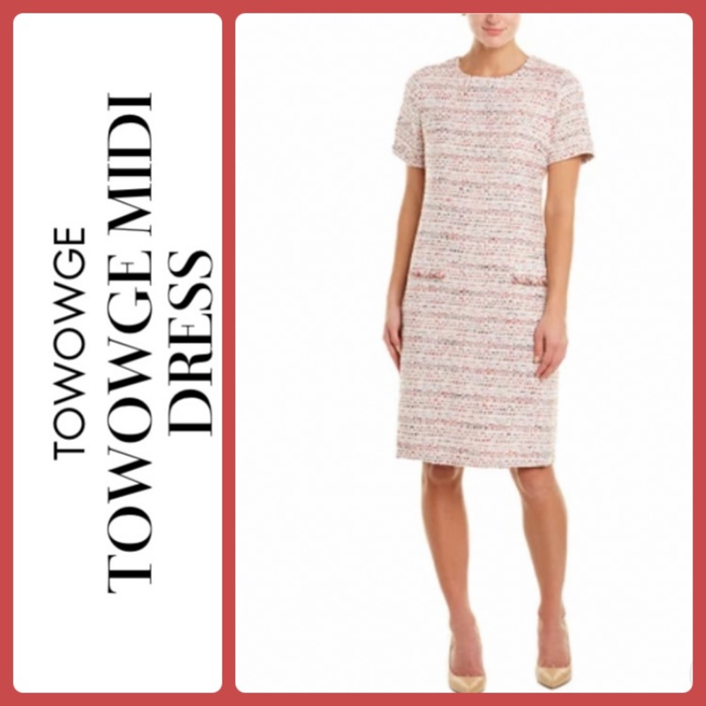 Classy Towowge tweed midi dress